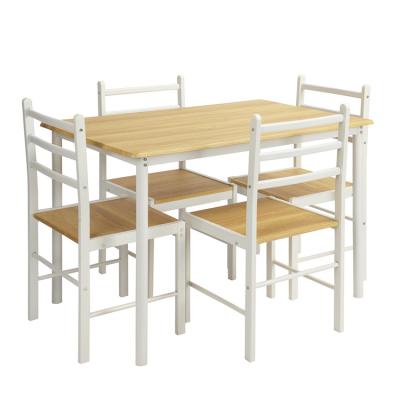 China Modern Home Furniture Good Quality Simple Design Wooden Folding Dining Dining Table Set 4 Chairs Space Saving Set for sale