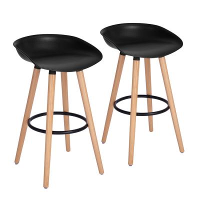 China (Size) RTS EU Black Coating Adjustable Footrest Restaurant Barstools Beech Wooden Legs Lifestyle Barstool DROPSHIP for sale