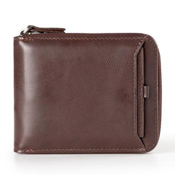 China Other Fashion Men's Retro Small Coin Purse Zipper Card Bag Male Wallet for sale