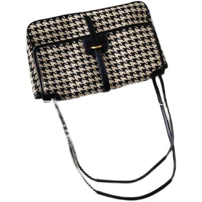 China The other new retro autumn and winter houndstooth handbags large-capacity shoulder cross - body handbag for sale