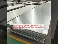 High Precision 304 304L Tp304 316 15-5ph Custom Size Surface  Mid Thick  Stainless Steel Plate Sheet