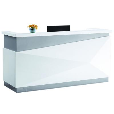 China Durable Commercial Counter Table Design Office Equipment Furniture White Front Desk Reception Desks For Sale for sale