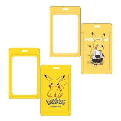 China Fashion Cartoon Pika ID Card Cover Badge Holder Sliding Multiple Names Event Promotion Work Name Tag Transit Advertising Hardcover Poster Holders for children for sale