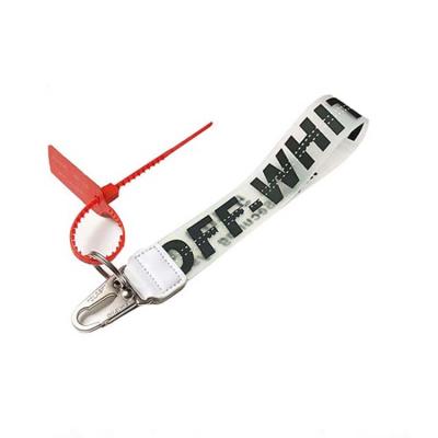 China Polyester Fashion Lanyard PVC OUCH Clear Transparent Office Badge Wristband Holders Key Chain Waist Decoration Key Chain For Jeans Phone for sale