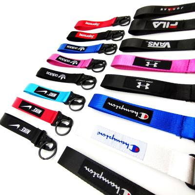 China 73 Colors Nylon Strap Olecranon Strap Thickened Lanyard Wristlet Keychains Wrist Key Chain Holder For Office Car Key for sale