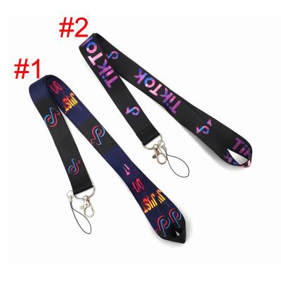 China New Tik Tok Neck Lanyard Fashion Style Hot Detachable Nylon Design Strap Key Chain Lanyards For Mobile Phone Camera ID Card Holder for sale