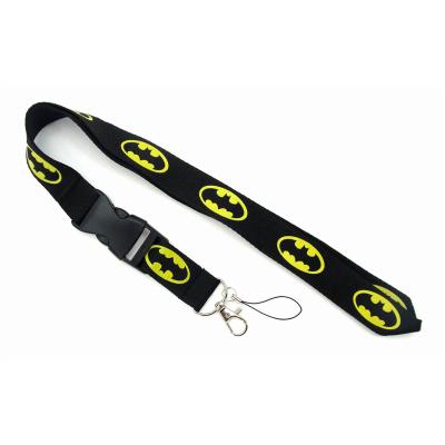 China Bat Man Lanyard ID Badge Holder Cell Phone Keychains Cameras Nylon Key Chain Filter Mount For Student Factory Wholesale for sale