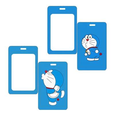 China Multiple Cartoon Styles Cartoon ID Card Holder Sliding Cover Name Tag Bus Badge Holders Plastic Promotional Gift for sale