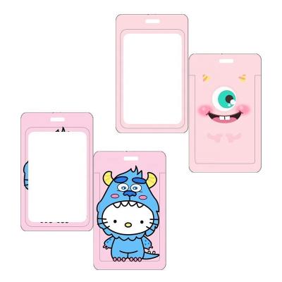 China Fashion Monster ID Card Holder Multiple Student Styles Slide Cover Bus Badge Holders Promotional Gift For Kids Fans for sale