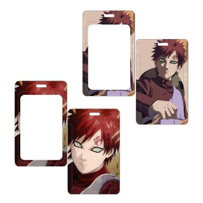 China Fashion 24 Styles Narut Gaara ID Card Holder Anime Fashion Sliding Cover Name Bus Badge Holders Plastic Promotional Gift For Kids Fans for sale