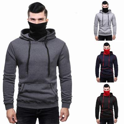 China Wholesale High Quality Winter Custom Cotton Anti Shrink Keep Warm Hooded Drawstring Top Neck Plus Size Men's Sweater for sale