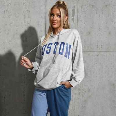 China 2021Autumn and American fashion women's new viable casualinsEuropean and American letters style hoodie for sale