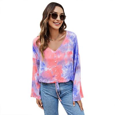 China 2021New Fashion Tie-Dye Sweater Women'sTT Straight Shirt Spring and Autumn Viable Loose Long Sleeve for sale