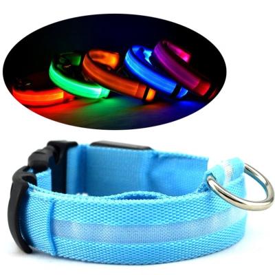 China JEWELED LED Dog Collar, USB Rechargeable Nylon Strap Pet Safety Adjustable Glowing Collar, Reflective Light Up Collars For Your Dogs for sale