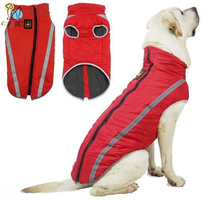 China Stocked Outdoor Custom Reflective Waterproof Dog Jackets Coat Pet Winter Clothes for sale