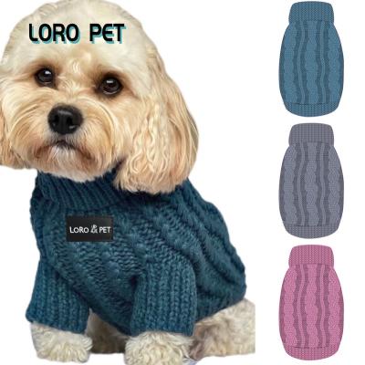 China High Quality Viable Hand Knit Crochet Plush Puppy Pet Cloth Overall Lovely Winter Warm Jumper Dogs Sweater for sale