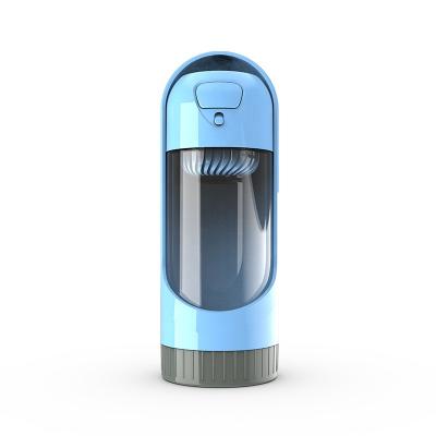 China Hot Sale Sustainable Walking Portable Plastic Travel Recycling Dispenser 300ml Dog Water Bottle for sale