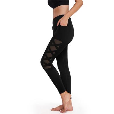 Chine Le yoga sans couture de polyester halète les guêtres à haute impression respirables de vêtements de sport de forme physique à vendre