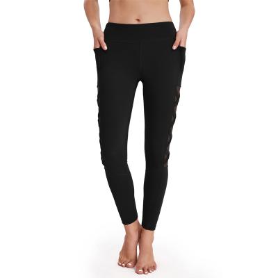 Chine Pantalon de yoga de polyester d'Activewear plus des guêtres haut Waisted de séance d'entraînement de taille à vendre