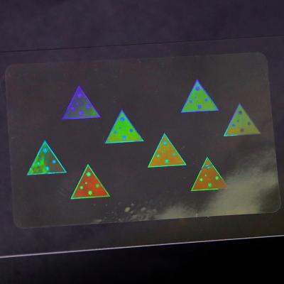 China 3d laser hologram security label holographic custom transparent sticker /id overlaid card hologram for sale