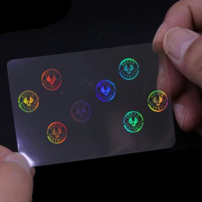 China Holographic Custom Transparent PET ID Hologram Overlay Hologram Sticker for sale