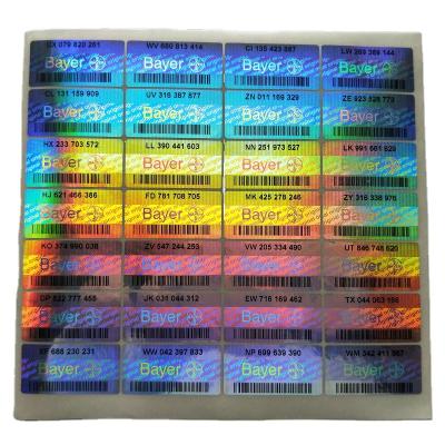 China Security Holographic Custom Stickers Hologram Sticker Strong Adhesive for sale