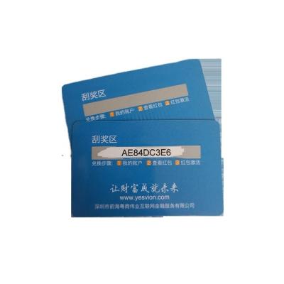 China Wholesale Holographic Custom Design Pin Number Hologram Paper Scratch-Off Card for sale