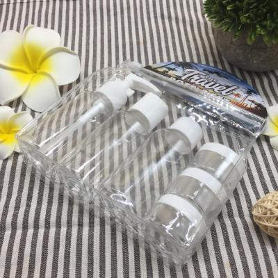 China Hot Selling Clear Personal Care PET Travel Bottle Kit for sale