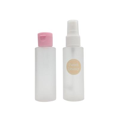 China New Design 2oz 60ml Personal Care Plastic Frosted PET Bottle For Cosmetic Packaging for sale