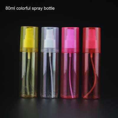 China Personal Care New Arrival Clear PET Colorful Spray 80ml Bottle for sale