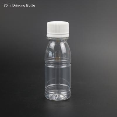 China Small Beverage 70ml Pet Beverage Bottle With Foil Proof Cap for sale