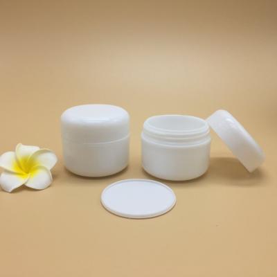 China Skin Care Creams Wholesale Cheap Plastic White Empty Cream Jar 20g PS Jar Neck Skin Care Cream Packaging For Plastic PP Creams JM1-6004 for sale