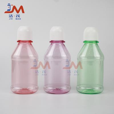 China Transparent Personal Care 100ml PET Moush Wash Bottle With Screw Cap for sale