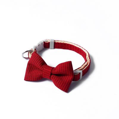 China 2023 Viable New High Quality Cartoon Pet Dog Bow Tie And Fashion Design Dog Houndstooth Adjustable Pet Bow Tie for sale