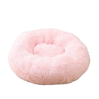 China Cloth Class Removable And Washable Round Dog Kennel Cat Kennel Plush Pet Supplies Mat Kennel Warm for sale