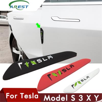 China Carest Car Door Bumper Protector Suit Door Protector Cover For Tesla Model 3 Y Model S X Protector Door Guard Three Model3 ModelY Accessories 4Pcs/Set for sale