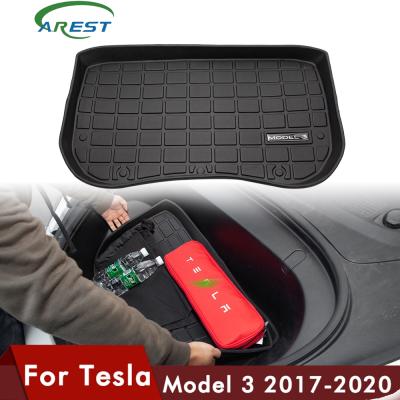 China Carest Model3 Leatherette Car Front Trunk Mat Rubber Strip Flooring Tasteless For Tesla Model 3 Accessories Fit Argo Front Cargo Tray Waterproof for sale