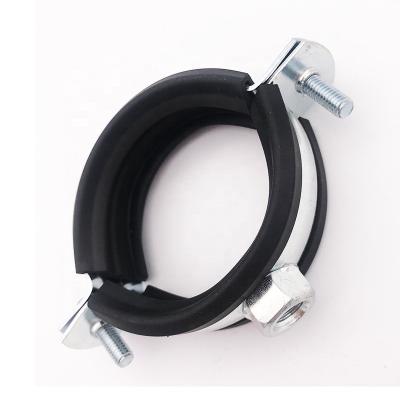 China M8 Water Pipeline Carbon Steel Pipe Clamp Pipe Clamp Rubber Pipe Fitting for sale