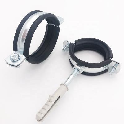 China Healthcare Greenhouse Types Rubber Pipe Clamp Set Large Diameter M8 Pipeline Pipe Clamps for sale