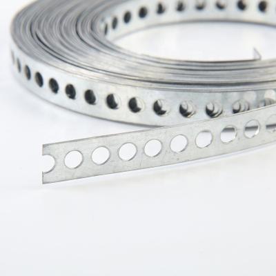 China Air conditioning white fixing strip rounded gal perforated strip with ss304 stainless steel perforated belt for sale