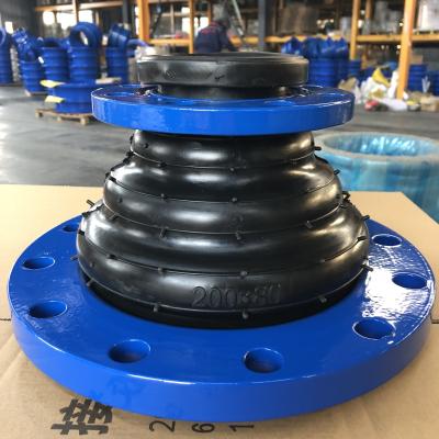 Cina Tee Bellow Epdm Rubber Expansion Joint / Double Sphere Rubber Expansion Joint For Water Media in vendita