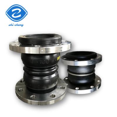 China High Pressure Resistant Double Ball Rubber Expansion Joint SS304 Flange Design for sale