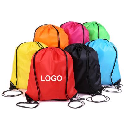 China Eco-friendly original factory polyester draw string cheap sports bag custom promotional drawstring bag for sale