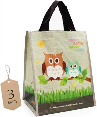 China China Handled Wholesale Recycled Bag Laminated PP Woven Shopping Bag for sale