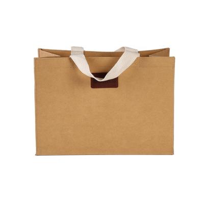 China Brown Recyclable Paper Bag With Handle, Custom Kraft Paper Bag, Craft Food Paper Bag for sale