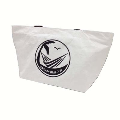 China Recyclable custom eco-friendly waterproof promotional tyvek beach bag, zipper tyvek bag, tyvek shopping tote bag for sale