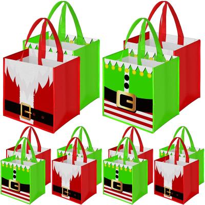 China Recyclable Handled PP Non Woven Tote Bag Laminated Christmas Shopping Bag for sale