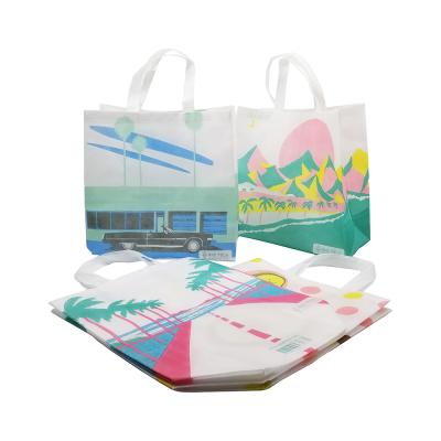 China Biodegradable custom cheap printed reusable pp non woven shopping bag for sale