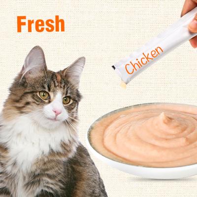 China Really Viable Creamy LIckable Chicken Treats For Cats Pet Food Shandong Wanpy Cat Treats for sale