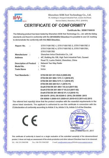 CE - Inrico Technologies Co., LTD.